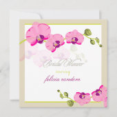 PixDezines-Deck/rosa Orchidee Einladung (Vorderseite)
