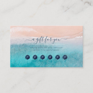 PixDezines Deep Blue Sea Beach Reward Card Visitenkarte