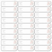 PixDezines Delicate Bloom Guest Address Label (Vorderseite)