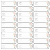 PixDezines Delicate Bloom Guest Address Label (Vorderseite)