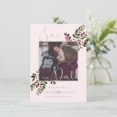 PixDezines DELICATE LIEBE BLUSH PINK DIY HINTERGRU Save The Date (Stehend Vorderseite)