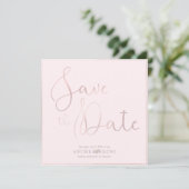 PixDezines DELICATE LIEBE BLUSH PINK DIY HINTERGRU Save The Date (Stehend Vorderseite)