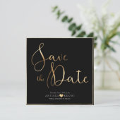 PixDezines DELICATE LIEBE IMITATS GOLD|BOTANICA Save The Date (Stehend Vorderseite)