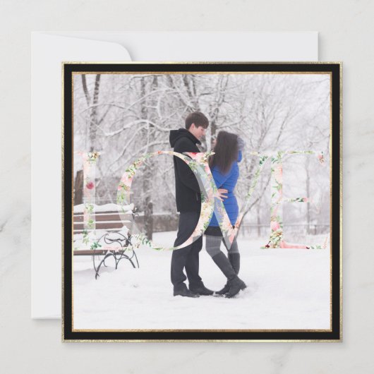 PixDezines DELICATE LIEBE IMITATS GOLD|BOTANICA Save The Date (Rückseite)