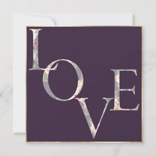 PixDezines DELICATE LIEBE IMITATS GOLD|DIY FARBE Save The Date (Rückseite)