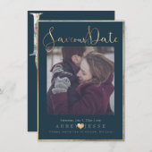 PixDezines DELICATE LIEBE IMITATS GOLD|DIY FARBE Save The Date (Vorne/Hinten)