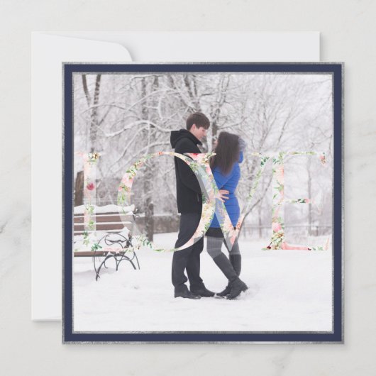 PixDezines DELICATE LIEBE IMITATS SILVER|BOTANICA Save The Date (Rückseite)