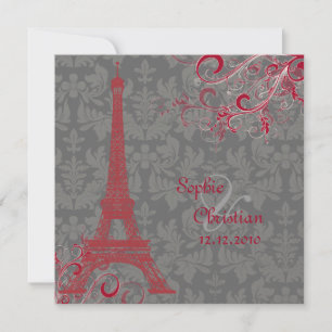 PixDezines der Eiffelturm/paris Einladung
