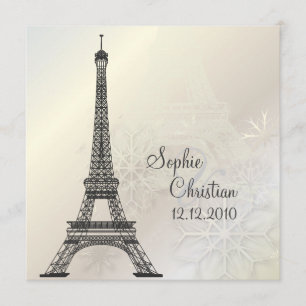 PixDezines der Eiffelturm/Paris Einladung