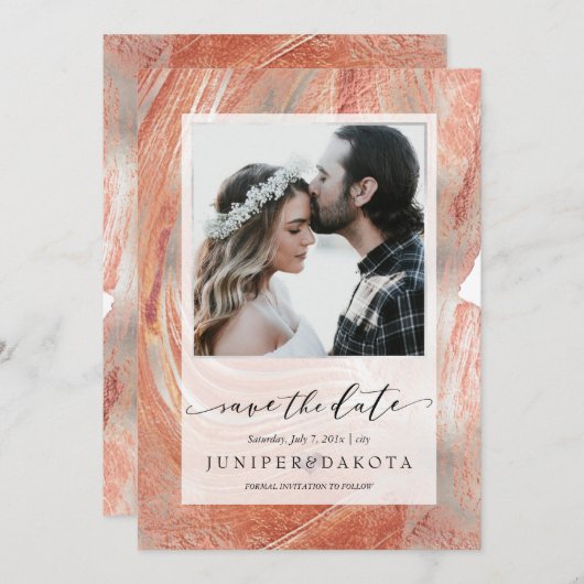 PixDezines Desert Stone Silver Einladung (Vorne/Hinten)