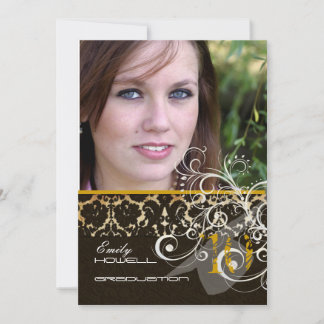 PixDezines Desiree Damask/2011 Abschluss Einladung
