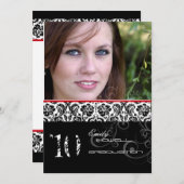 PixDezines Desiree Damask/2013 Abschluss Einladung (Vorne/Hinten)