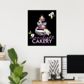 PixDezines Desiree Damask Cake, Lilac Poster (Heimbüro)