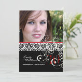 PixDezines DESIREE DAMASK/DIY-ABSCHLUSS Einladung (Stehend Vorderseite)