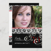 PixDezines DESIREE DAMASK/DIY-ABSCHLUSS Einladung (Vorne/Hinten)