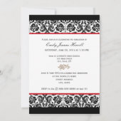 PixDezines Desiree Damask,DIY Abschluss lädt ein Einladung (Rückseite)