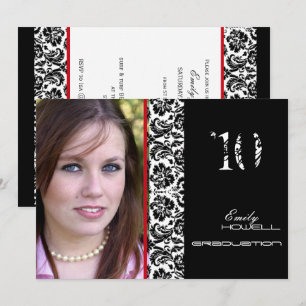 PixDezines Desiree Damask,DIY Abschluss lädt ein Einladung