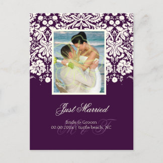 PixDezines Desiree Damask/Foto/DIY color+gelegentl Ankündigungspostkarte
