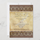 PixDezines Desiree Damask+Wirbel Abschluss Einladung (Rückseite)