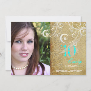 PixDezines Desiree Vintag Damask/2011 Abschluss Einladung