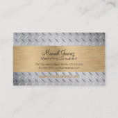 PixDezines Diamantstahlblech/Schriftart Visitenkarte (Rückseite)