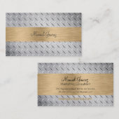 PixDezines Diamantstahlblech/Schriftart Visitenkarte (Vorne/Hinten)