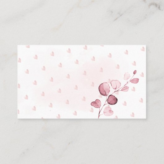 PixDezines Diaper Raffle Gum Eukalyptus Platzkarte (Rückseite)