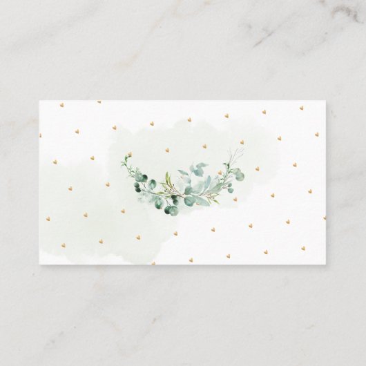 PixDezines Diaper Raffle Gum Eukalyptus Platzkarte (Rückseite)