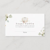 PixDezines Diaper Raffle, Wasserfarbenweißer Pumpk Platzkarte (Vorderseite)