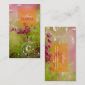 PixDezines dill Unkraut+filigrane Wirbel Visitenkarte (Vorne/Hinten)