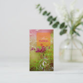 PixDezines dill Unkraut+filigrane Wirbel Visitenkarte (Stehend Vorderseite)