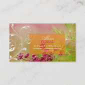 PixDezines dill Unkraut+filigrane Wirbel Visitenkarte (Rückseite)