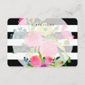 PixDezines Directions Floral Mitzvah/DIY bckgrnd Begleitkarte (Rückseite)