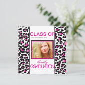 PixDezines diy 2012 graduation, cheetah Einladung (Stehend Vorderseite)