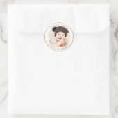 PixDezines DIY Baby Shower Foto Vielen Dank Runder Aufkleber (Tasche)