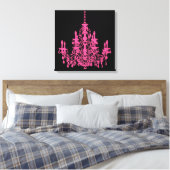 PixDezines DIY Background/Pink Crystal Chandelier Leinwanddruck (Insitu (Schlafzimmer))