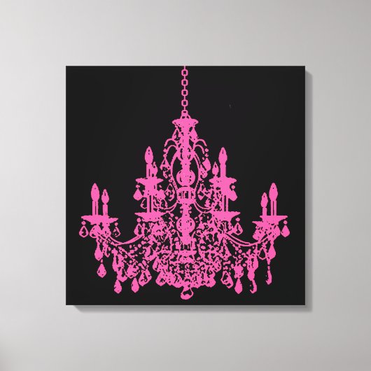 PixDezines DIY Background/Pink Crystal Chandelier Leinwanddruck (Vorderseite)