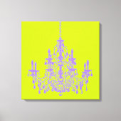 PixDezines DIY Bckgrnd/lila Kristallleuchter Leinwanddruck (Vorderseite)