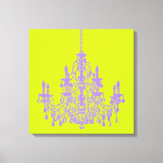 PixDezines DIY Bckgrnd/lila Kristallleuchter Leinwanddruck (Vorderseite)