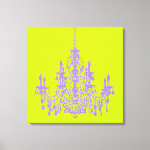 PixDezines DIY Bckgrnd/lila Kristallleuchter Leinwanddruck