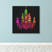 PixDezines DIY Bckgrnd/Murano Glass Chandelier Leinwanddruck (Insitu (Holzboden))