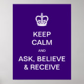 PixDezines diy behielt Ruhe, fragte, glaubte und e Poster (Vorne)