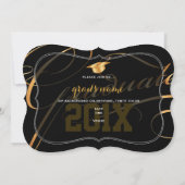 PixDezines DIY Color Abschluss/Gold Cap Einladung (Rückseite)