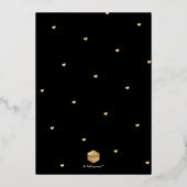 PixDezines DIY color Black Arch Rettete unser Datu Folieneinladung (Rückseite)