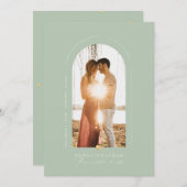 PixDezines DIY color Celadon Arch Rett Date Einladung (Vorne/Hinten)