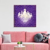 PixDezines DIY Color Damask/Crystal Chandelier Leinwanddruck (Insitu (Wohnzimmer))
