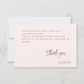 PixDezines DIY Color/Monogram Danke/flach Dankeskarte (Rückseite)