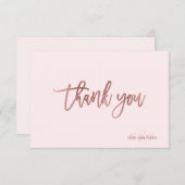 PixDezines DIY Color/Monogram Danke/flach Dankeskarte (Vorne/Hinten)