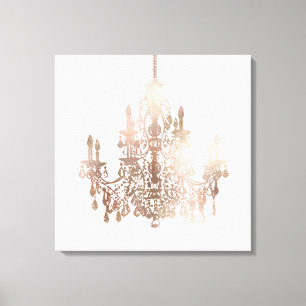 PixDezines DIY Color/Rose Gold Kronier Leinwanddruck
