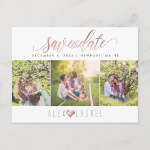 PixDezines DIY color/Save the Date/Imitats Rose Go Postkarte
